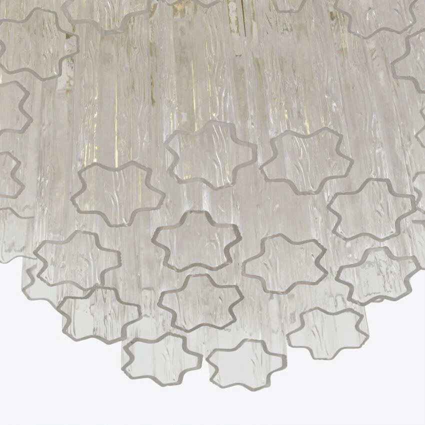 Aurora Lustre Quatre Étage Cannelé Verre - Neutralighting