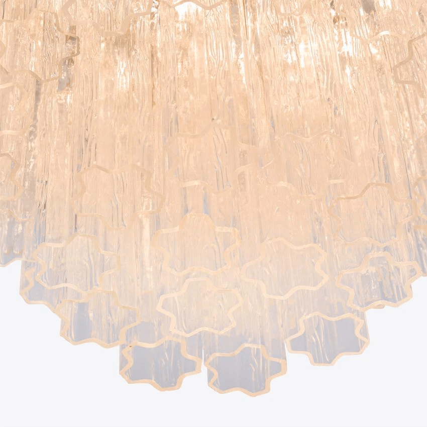 Aurora Lustre Quatre Étage Cannelé Verre - Neutralighting