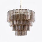Aurora Lustre Quatre Étage Cannelé Verre - Neutralighting