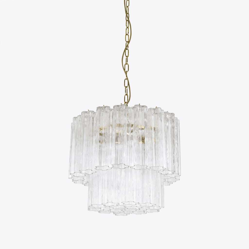 Aurora Chandelier Petit Tube en Verre Murano Treviso - Neutralighting