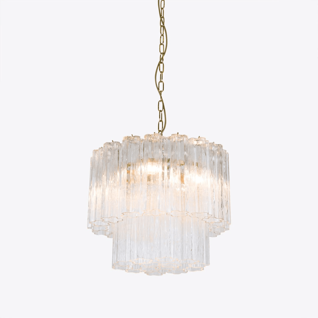 Aurora Chandelier Petit Tube en Verre Murano Treviso - Neutralighting