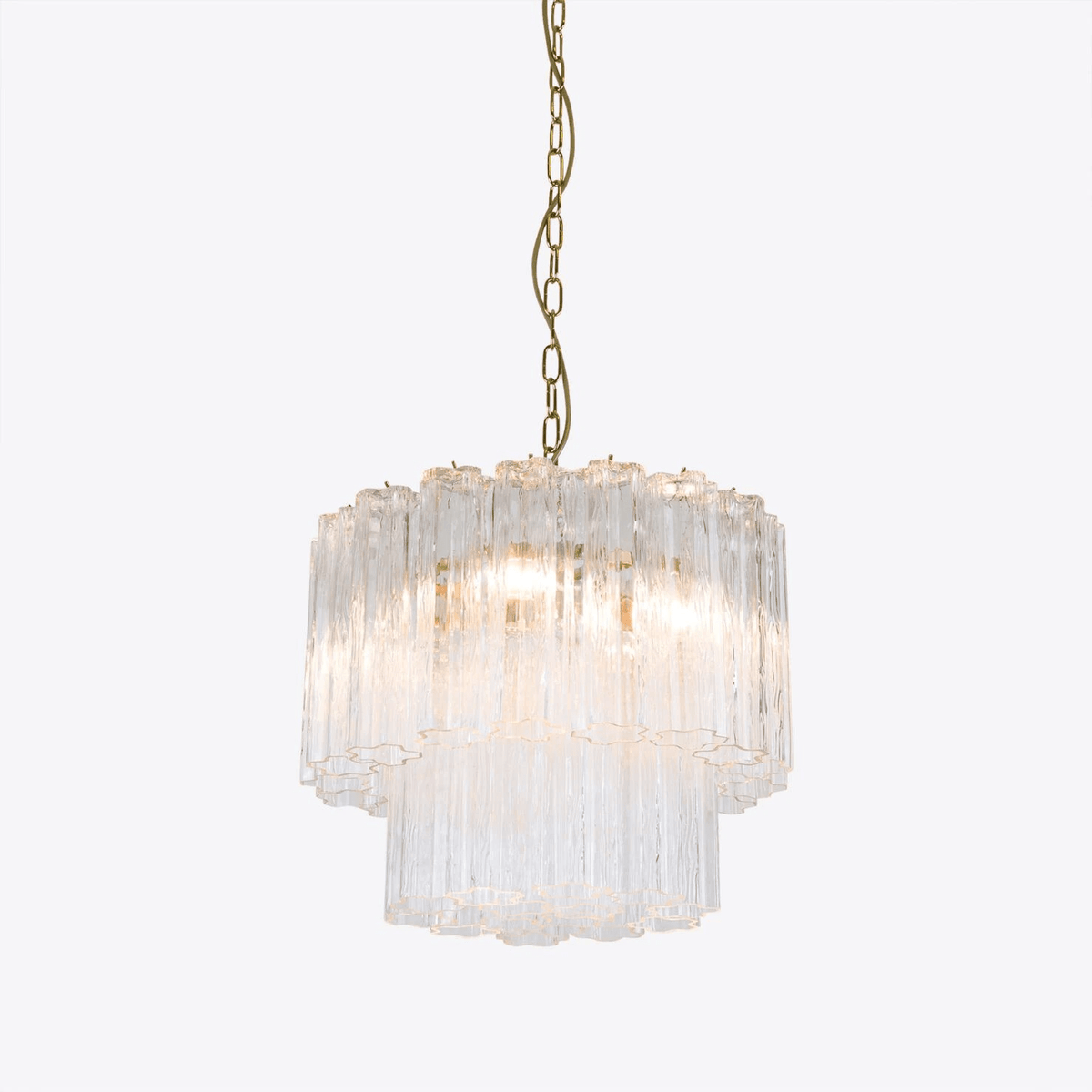 Aurora Chandelier Petit Tube en Verre Murano Treviso - Neutralighting