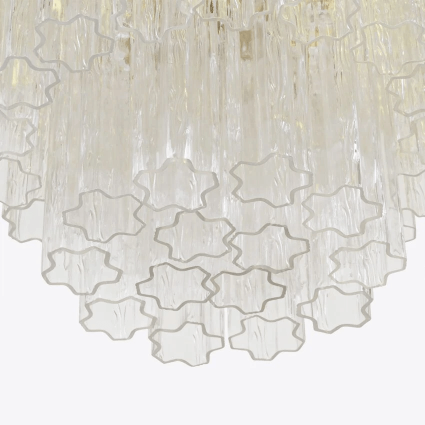Aurora Chandelier Petit Tube en Verre Murano Treviso - Neutralighting