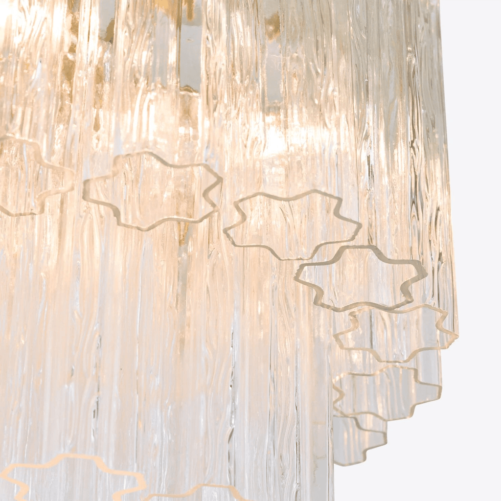 Aurora Chandelier Petit Tube en Verre Murano Treviso - Neutralighting