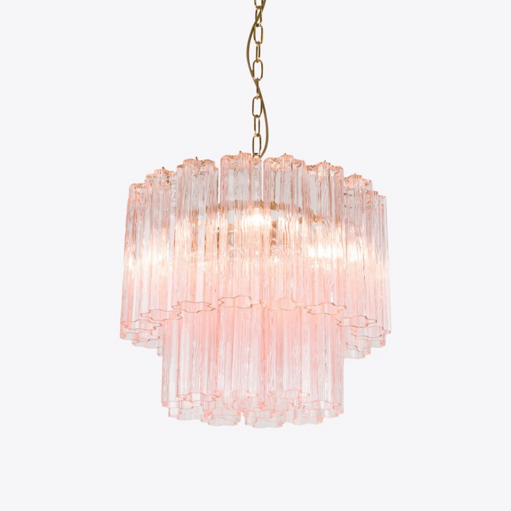 Aurora Chandelier Petit Tube en Verre Murano Treviso - Neutralighting