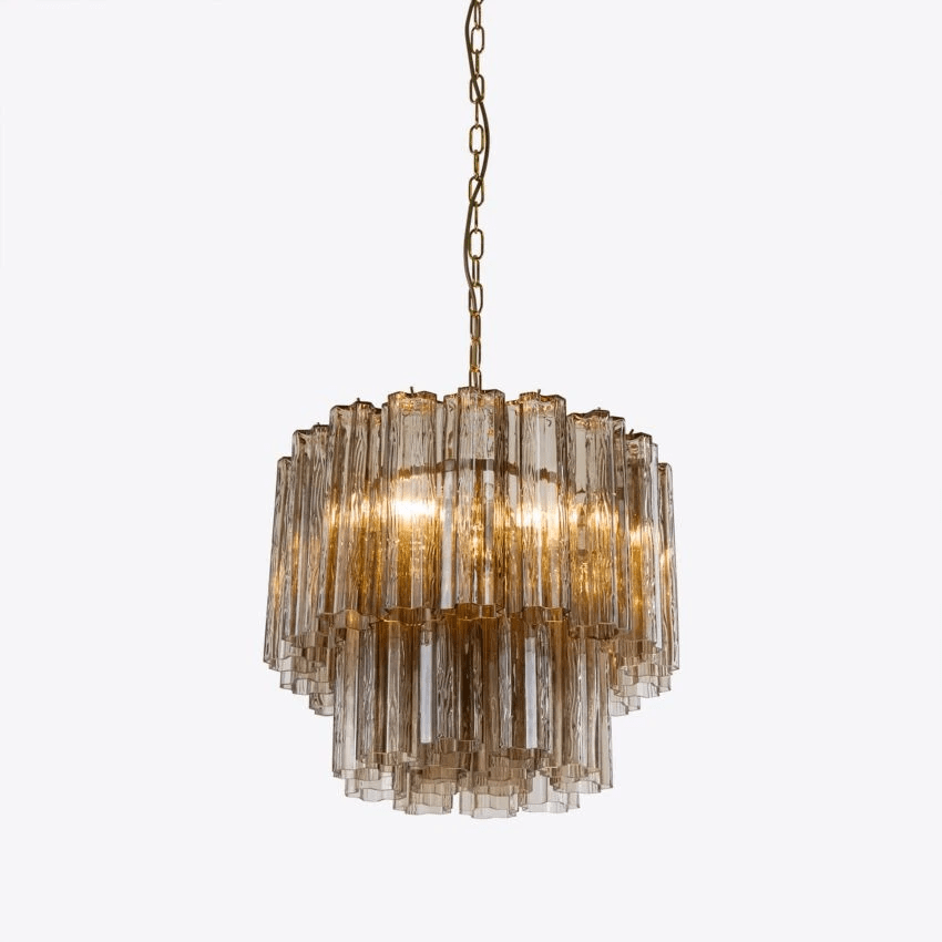 Aurora Chandelier Petit Tube en Verre Murano Treviso - Neutralighting