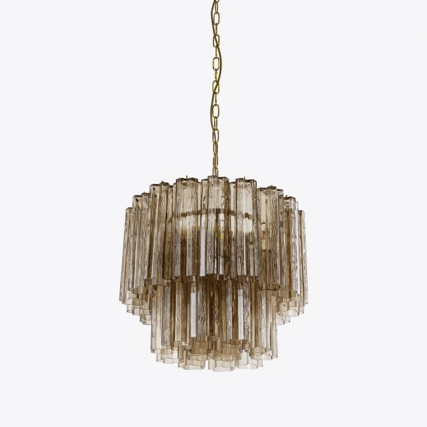 Aurora Chandelier Petit Tube en Verre Murano Treviso - Neutralighting