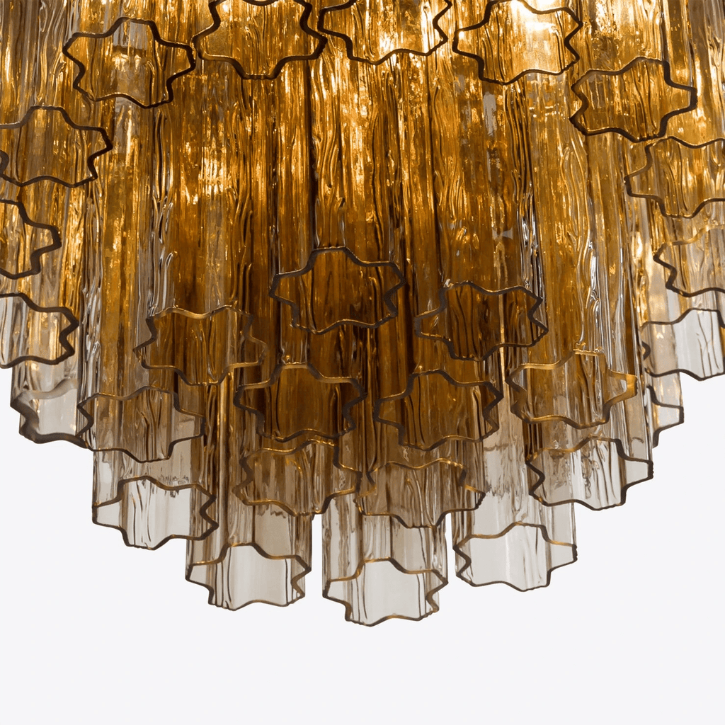 Aurora Chandelier Petit Tube en Verre Murano Treviso - Neutralighting