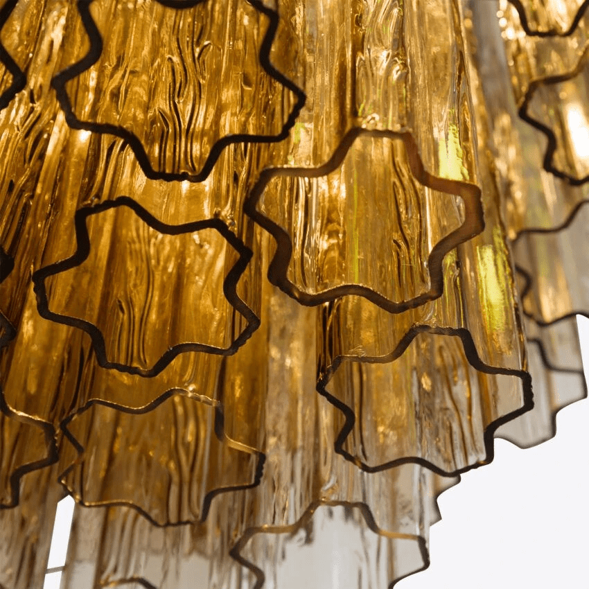 Aurora Chandelier Petit Tube en Verre Murano Treviso - Neutralighting