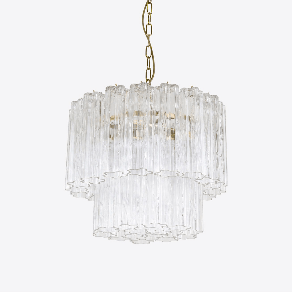 Aurora Chandelier Petit Tube en Verre Murano Treviso - Neutralighting
