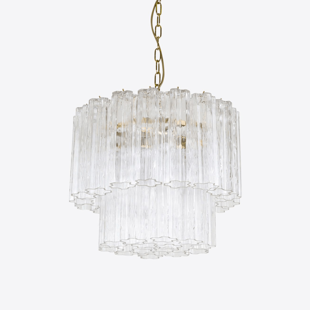 Aurora Chandelier Petit Tube en Verre Murano Treviso - Neutralighting