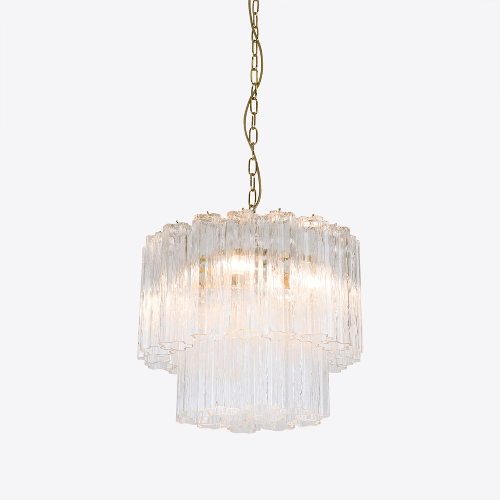Aurora Chandelier Petit Tube en Verre Murano Treviso - Neutralighting