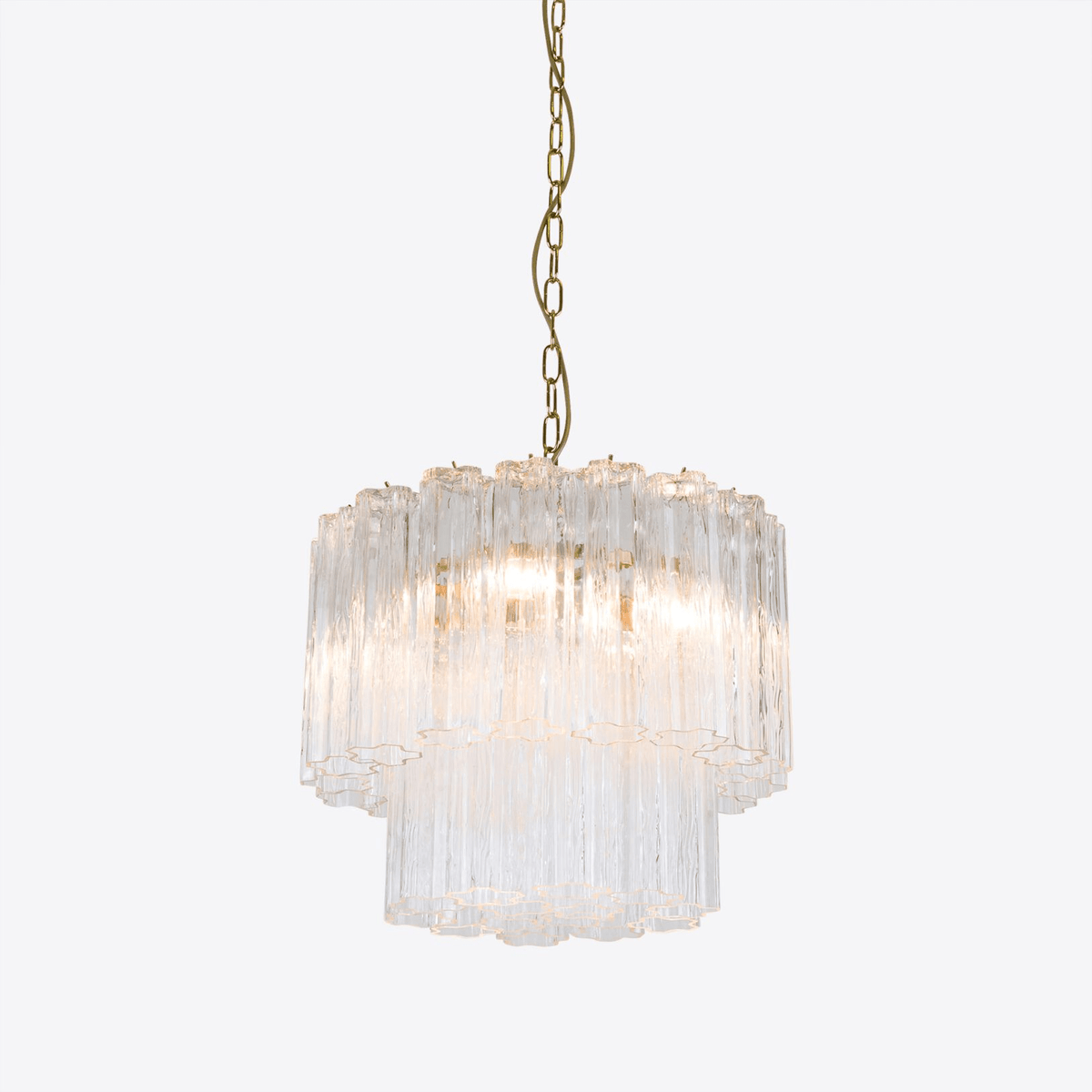 Aurora Chandelier Petit Tube en Verre Murano Treviso - Neutralighting