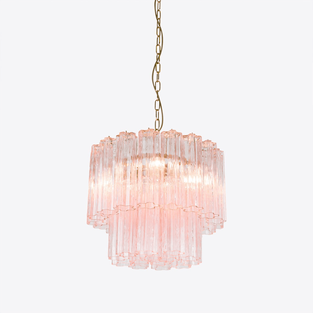 Aurora Chandelier Petit Tube en Verre Murano Treviso - Neutralighting