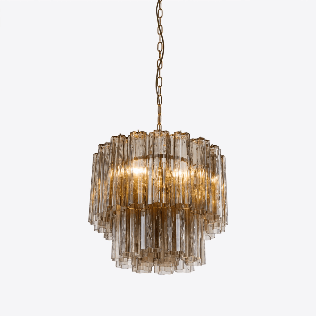 Aurora Chandelier Petit Tube en Verre Murano Treviso - Neutralighting