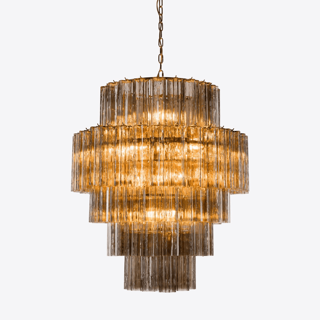 Aurora Lustre Rose Prisme Verre Superposé Élégant - Neutralighting