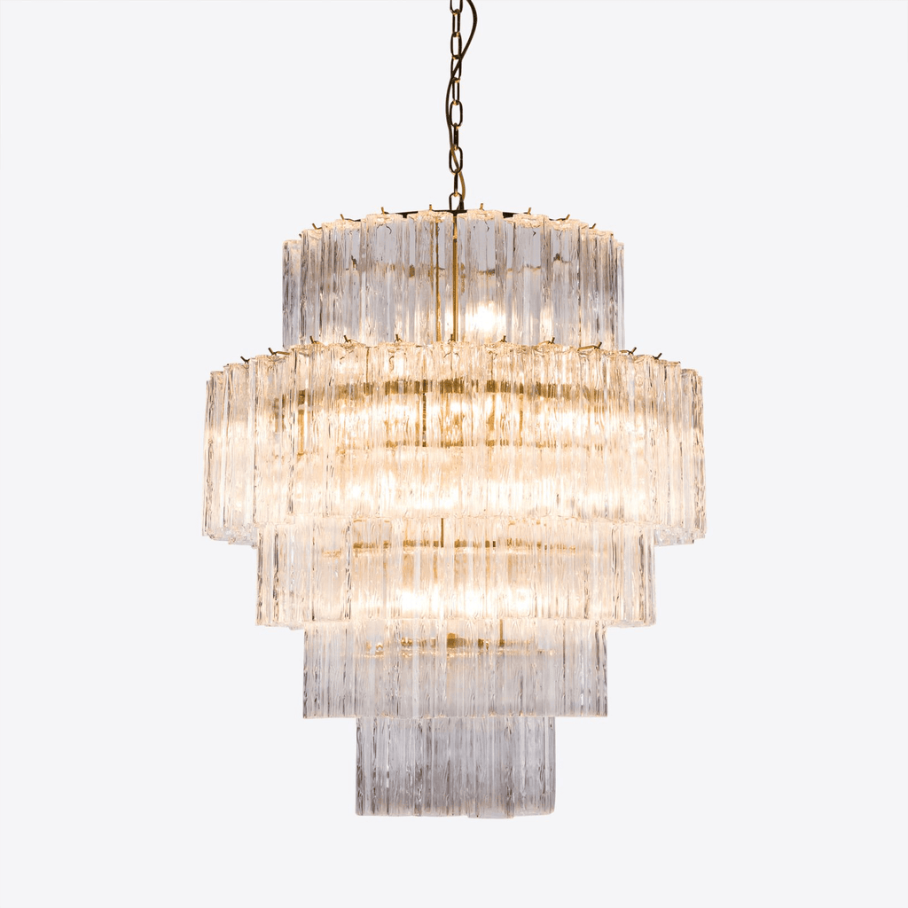 Aurora Lustre Rose Prisme Verre Superposé Élégant - Neutralighting