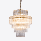 Aurora Lustre Rose Prisme Verre Superposé Élégant - Neutralighting