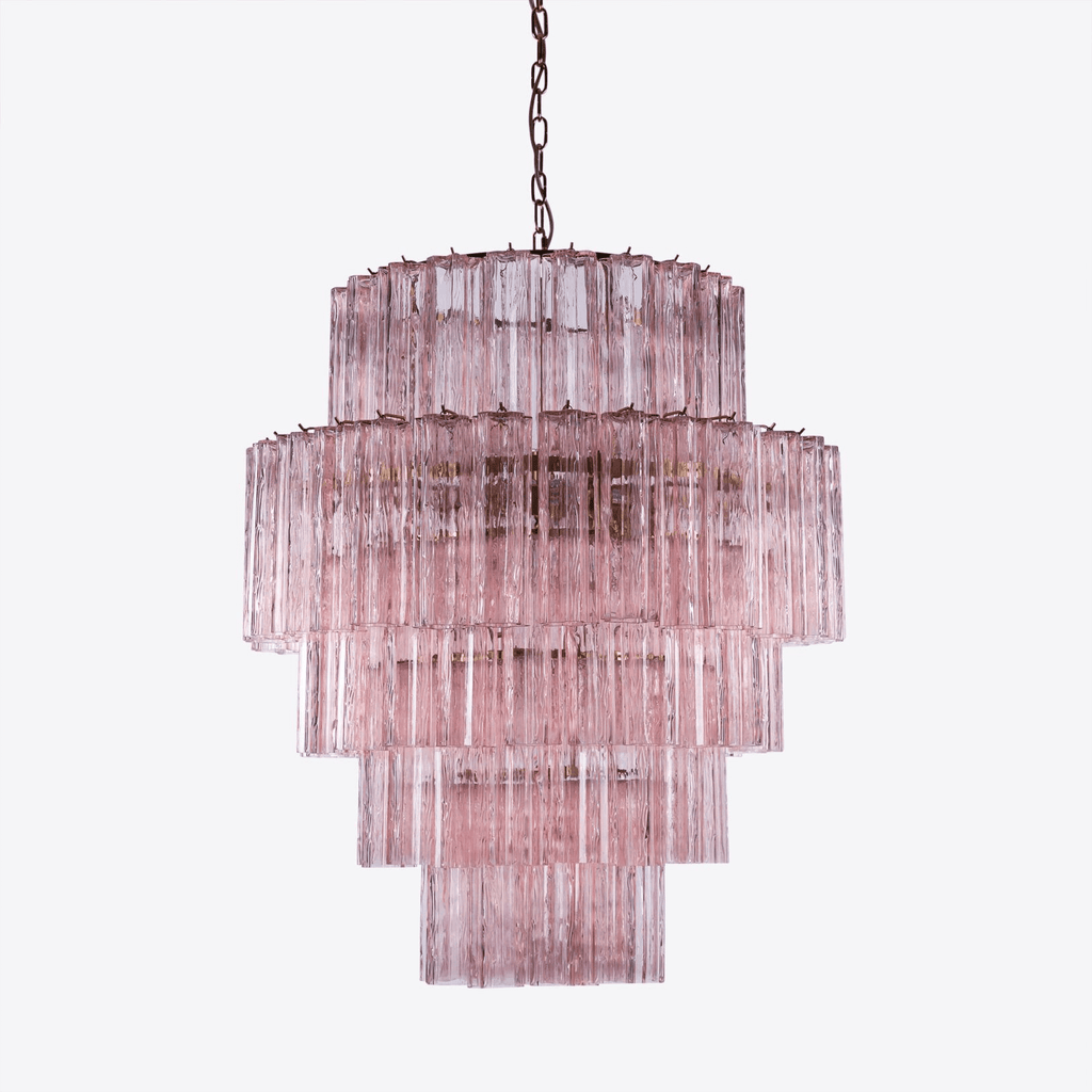 Aurora Lustre Rose Prisme Verre Superposé Élégant - Neutralighting