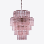 Aurora Lustre Rose Prisme Verre Superposé Élégant - Neutralighting
