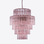 Aurora Lustre Rose Prisme Verre Superposé Élégant - Neutralighting