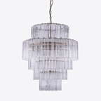 Aurora Lustre Rose Prisme Verre Superposé Élégant - Neutralighting