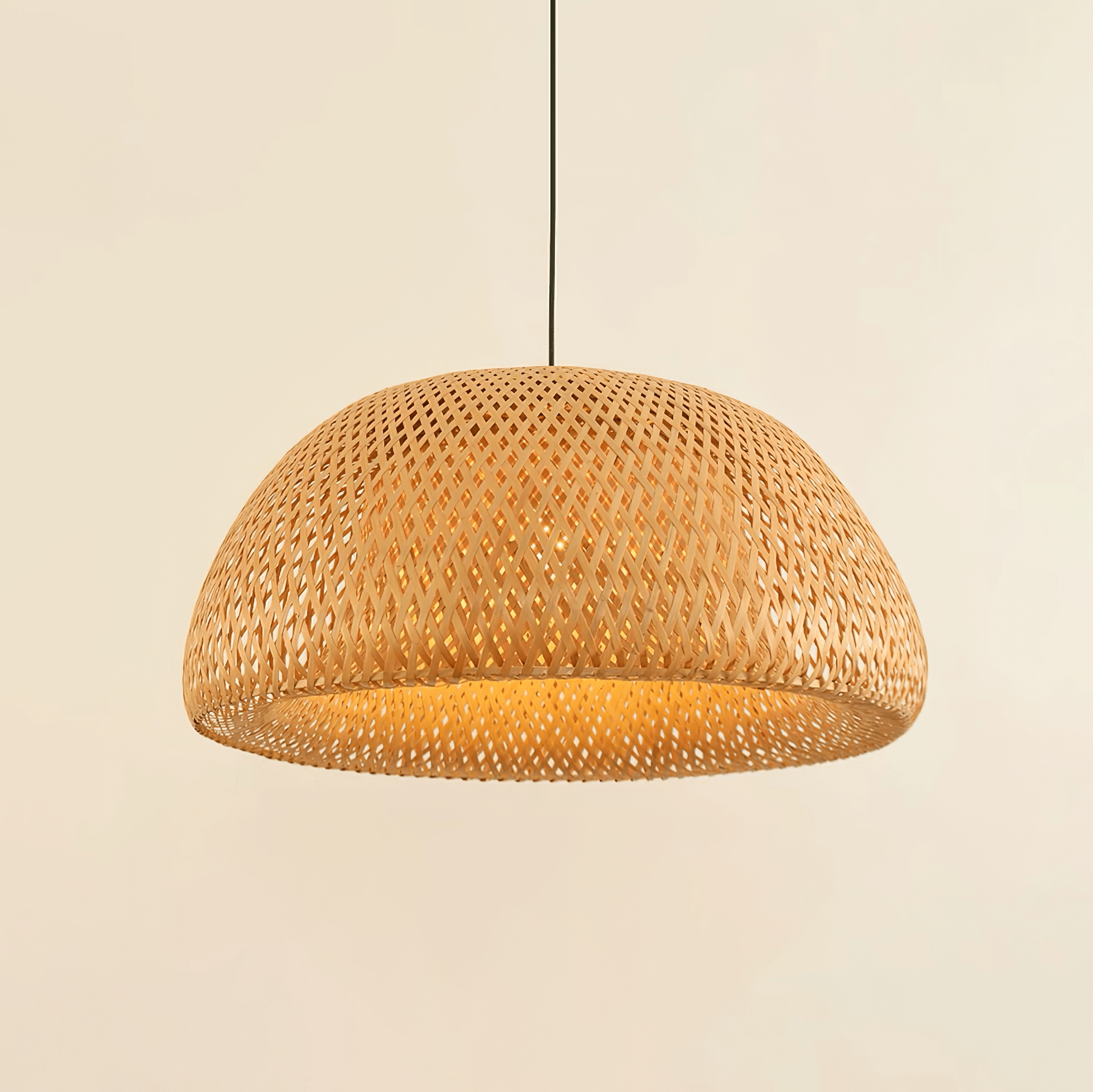 Eurnoros Suspension Unique en Bambou Naturel - Neutralighting