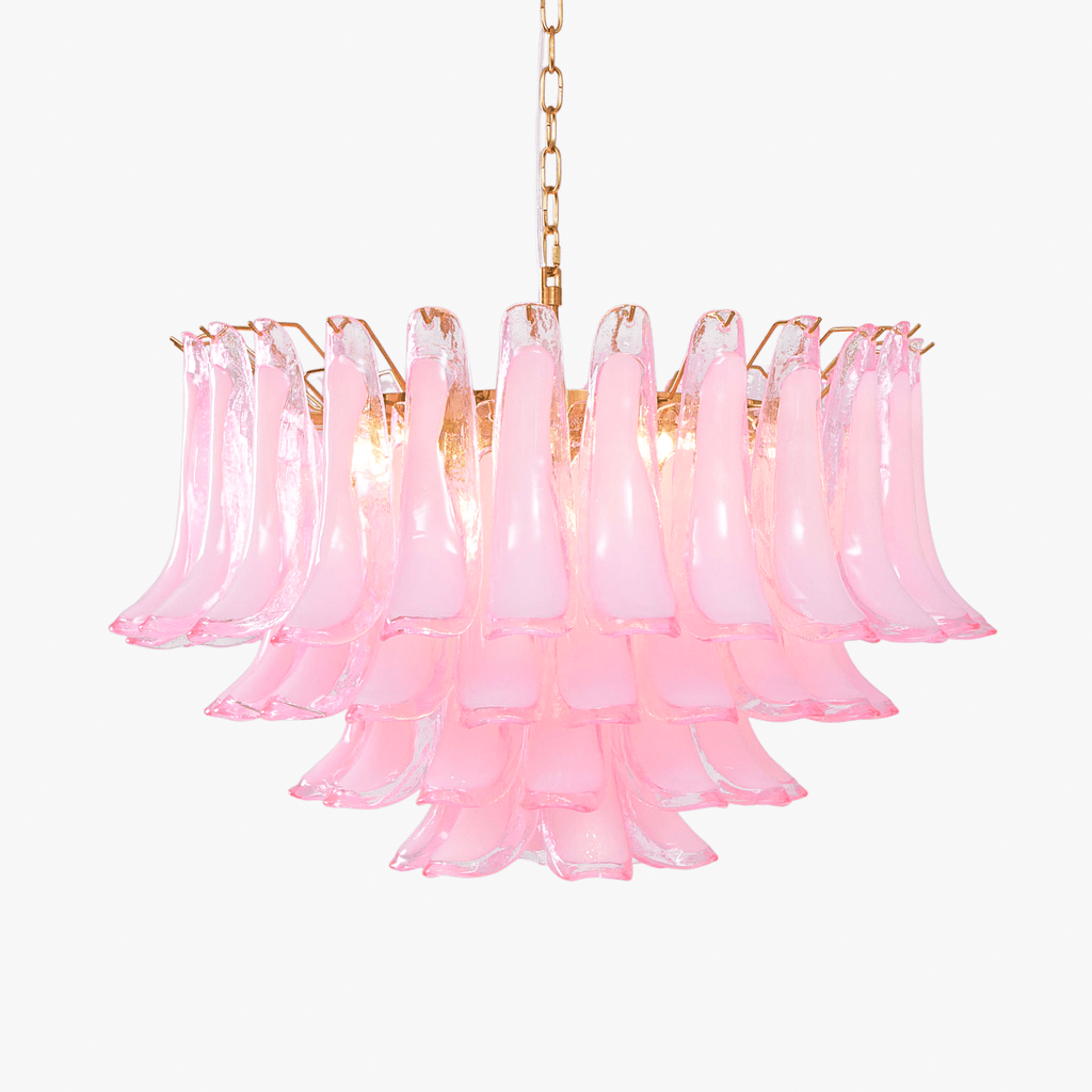 Aurora Lustre Rose Verre Feuille Superposé Florale Glamour - Neutralighting