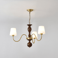Lustra Chandelier Laiton Bois Rustique Vintage - Neutralighting