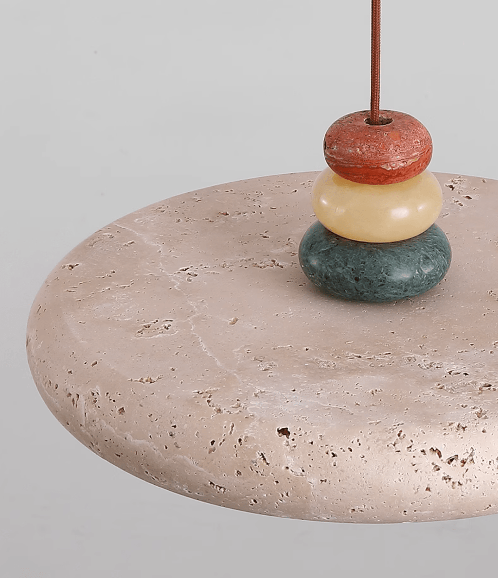 Cuvarora Disque Travertin Pendentif Lumière - Neutralighting