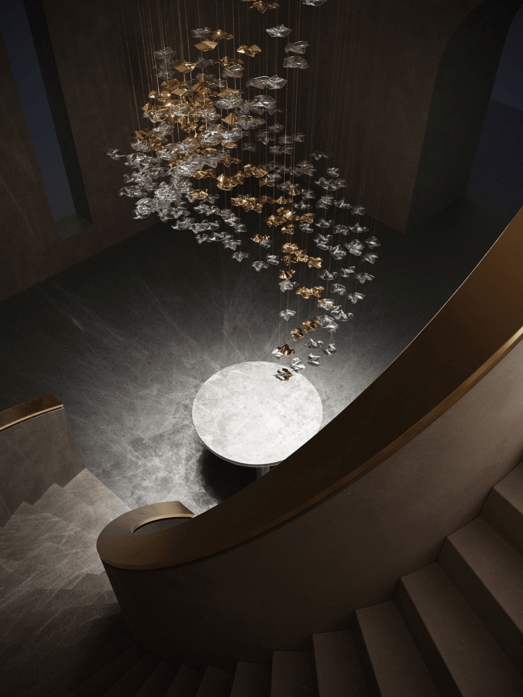 Cezorisra Chandelier Linéaire en Laiton de Luxe - Neutralighting