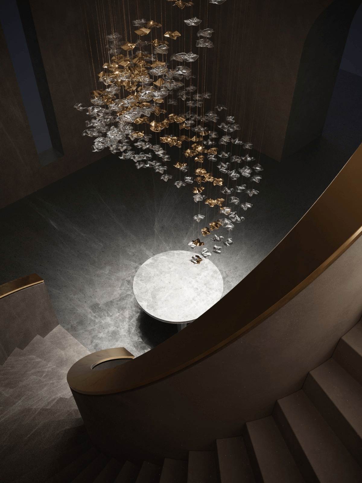 Cezorisra Chandelier Linéaire en Laiton de Luxe - Neutralighting
