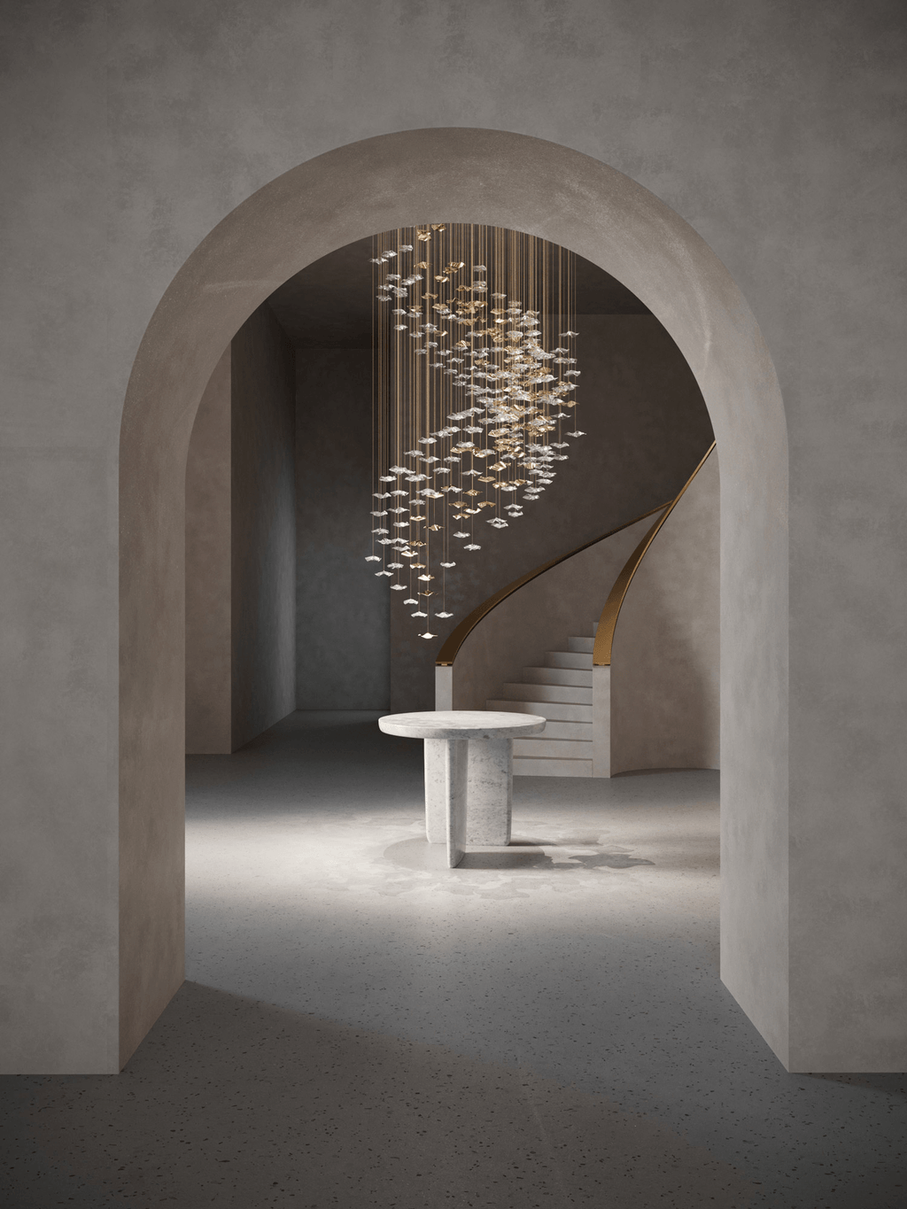 Cezorisra Chandelier Linéaire en Laiton de Luxe - Neutralighting