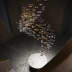 Nephele Chandelier Feuille en Cristal - Neutralighting