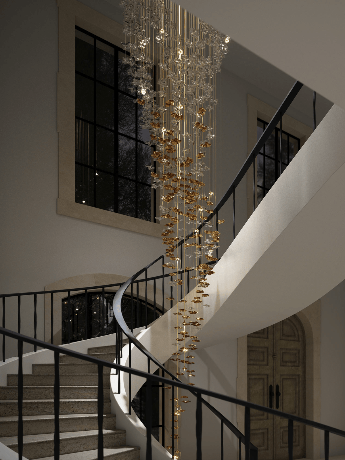 Cezorisra Chandelier Linéaire en Laiton de Luxe - Neutralighting