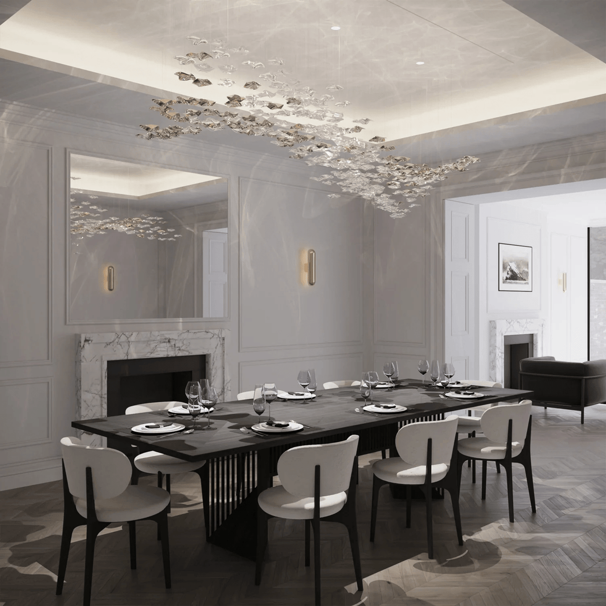 Cezorisra Chandelier Linéaire en Laiton de Luxe - Neutralighting