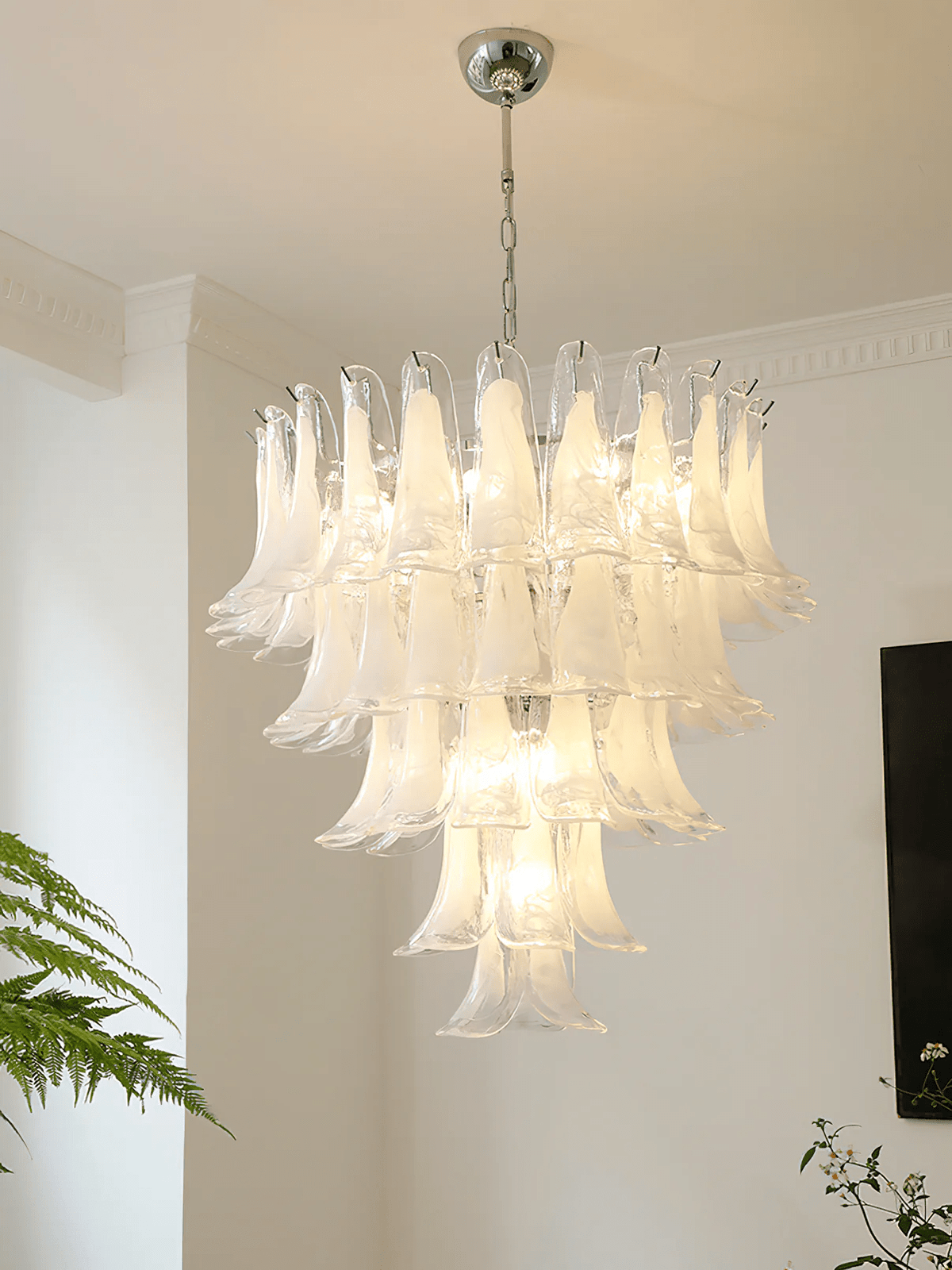 Aurora Lustre Pétales en Verre de Murano Vintage - Neutralighting