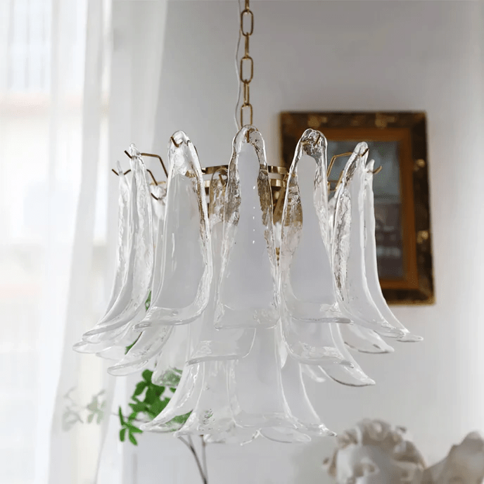 Aurora Lustre Pétales en Verre de Murano Vintage - Neutralighting