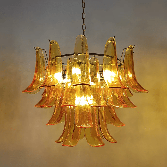 Aurora Lustre Pétales en Verre de Murano Vintage - Neutralighting