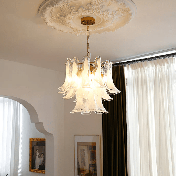 Aurora Lustre Pétales en Verre de Murano Vintage - Neutralighting