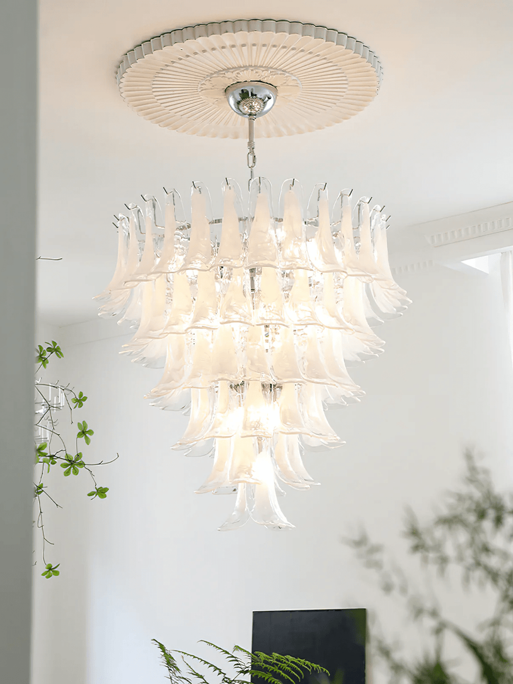 Aurora Lustre Pétales en Verre de Murano Vintage - Neutralighting