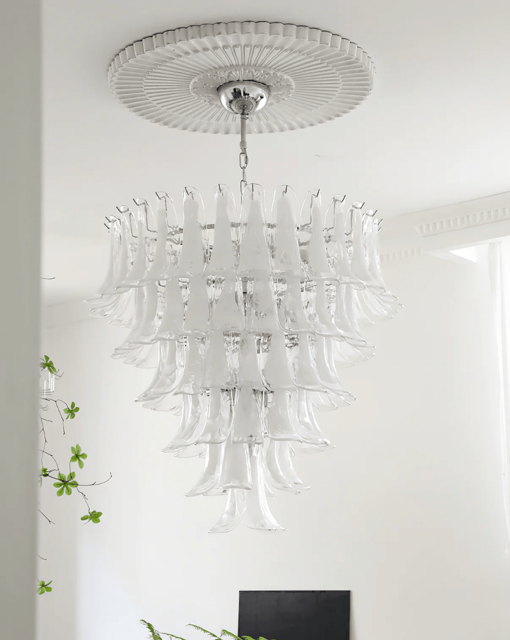 Aurora Lustre Pétales en Verre de Murano Vintage - Neutralighting