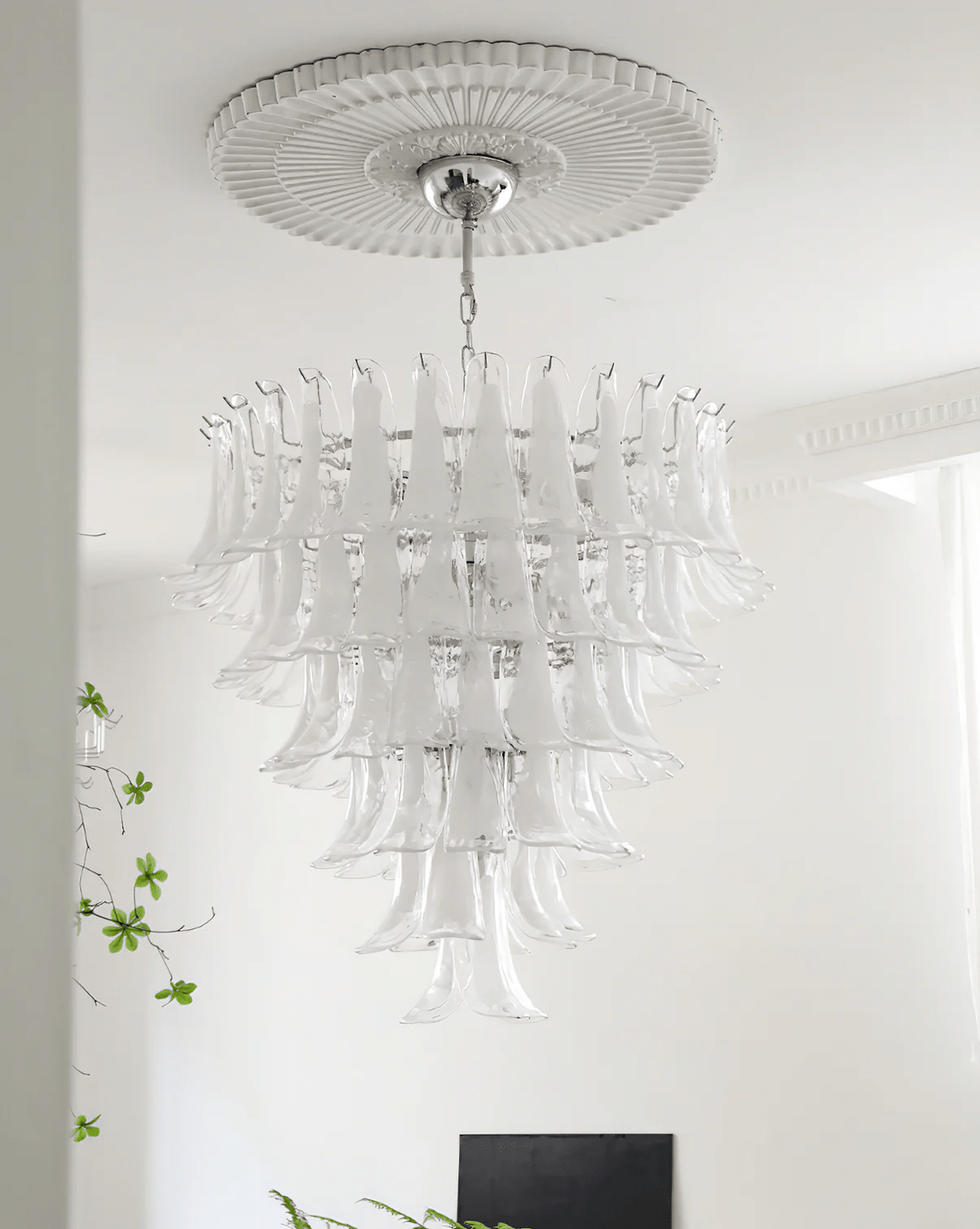 Aurora Lustre Pétales en Verre de Murano Vintage - Neutralighting