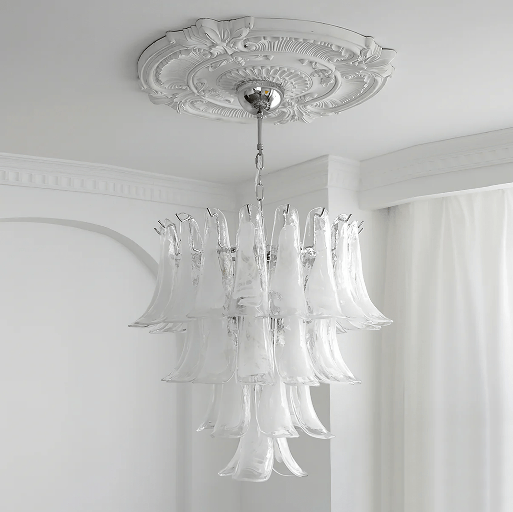 Aurora Lustre Pétales en Verre de Murano Vintage - Neutralighting