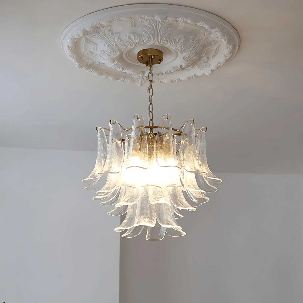 Aurora Lustre Pétales en Verre de Murano Vintage - Neutralighting