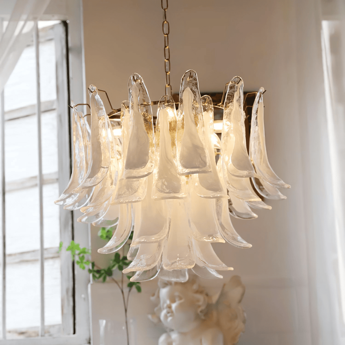 Aurora Lustre Pétales en Verre de Murano Vintage - Neutralighting