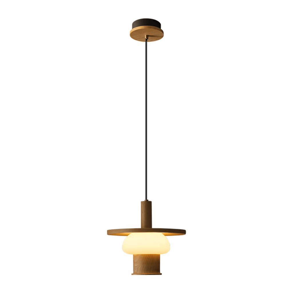 Zephaan Suspension Art Classique en Verre et Bois - Neutralighting