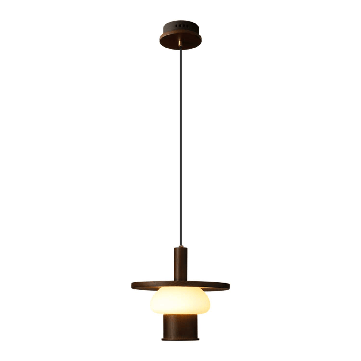 Zephaan Suspension Art Classique en Verre et Bois - Neutralighting