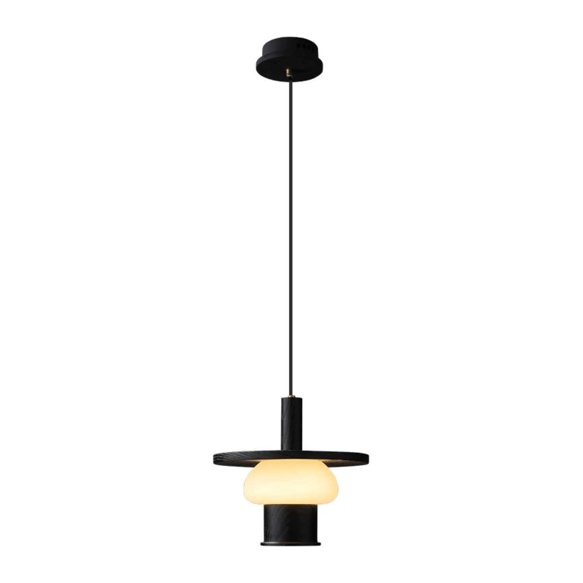 Zephaan Suspension Art Classique en Verre et Bois - Neutralighting