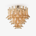 Aurora Plafonnier Ambre Pétale Verre Superposé Vintage - Neutralighting